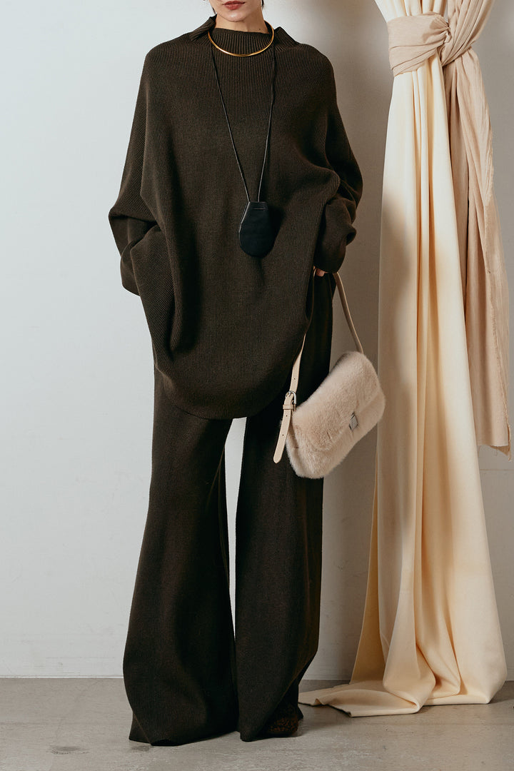 [SET]ポンチョシルエットニットSETUP