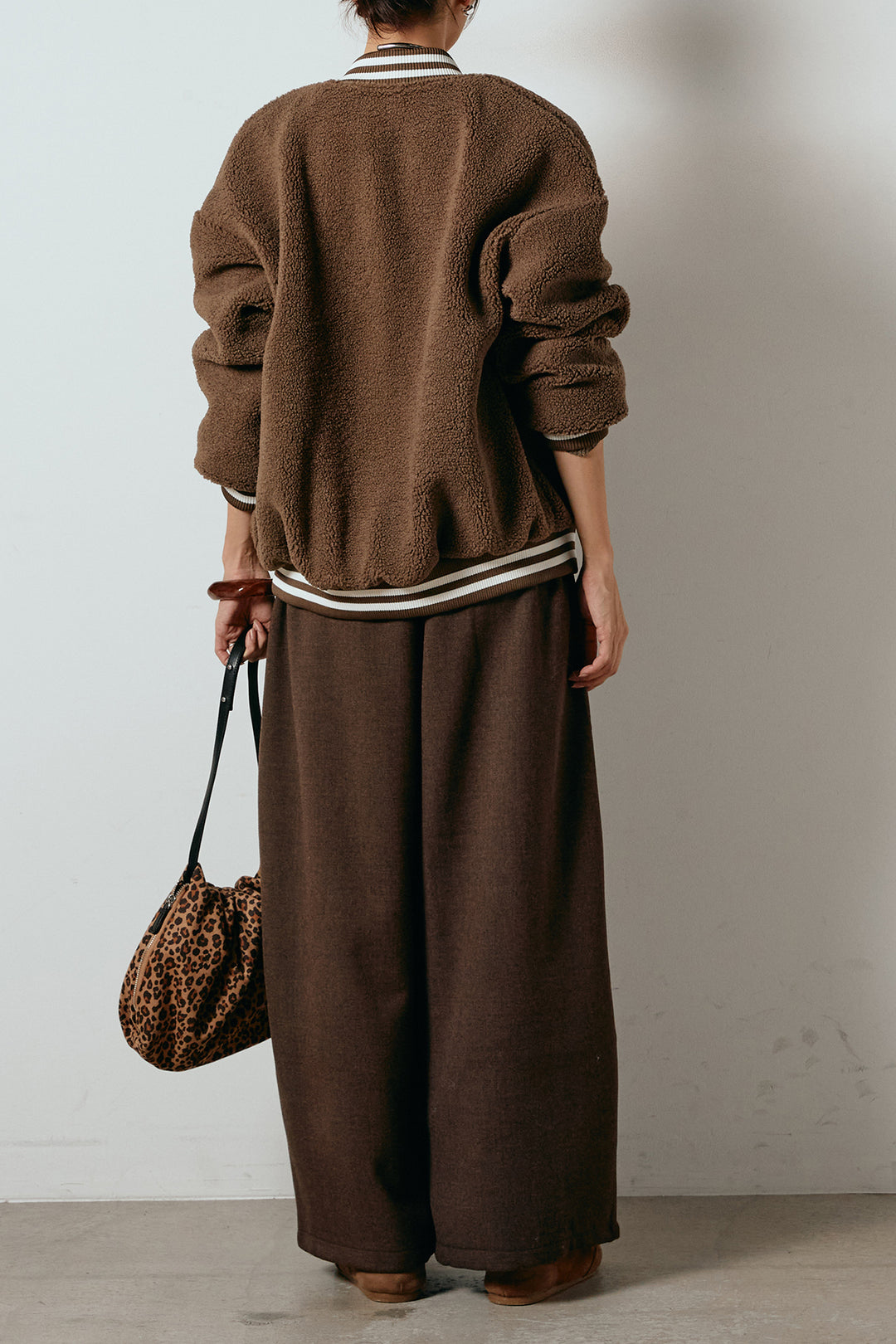 [SET]ロゴスタジャンボアブルゾン+ポーチベルト付きカーブパンツ(2set)