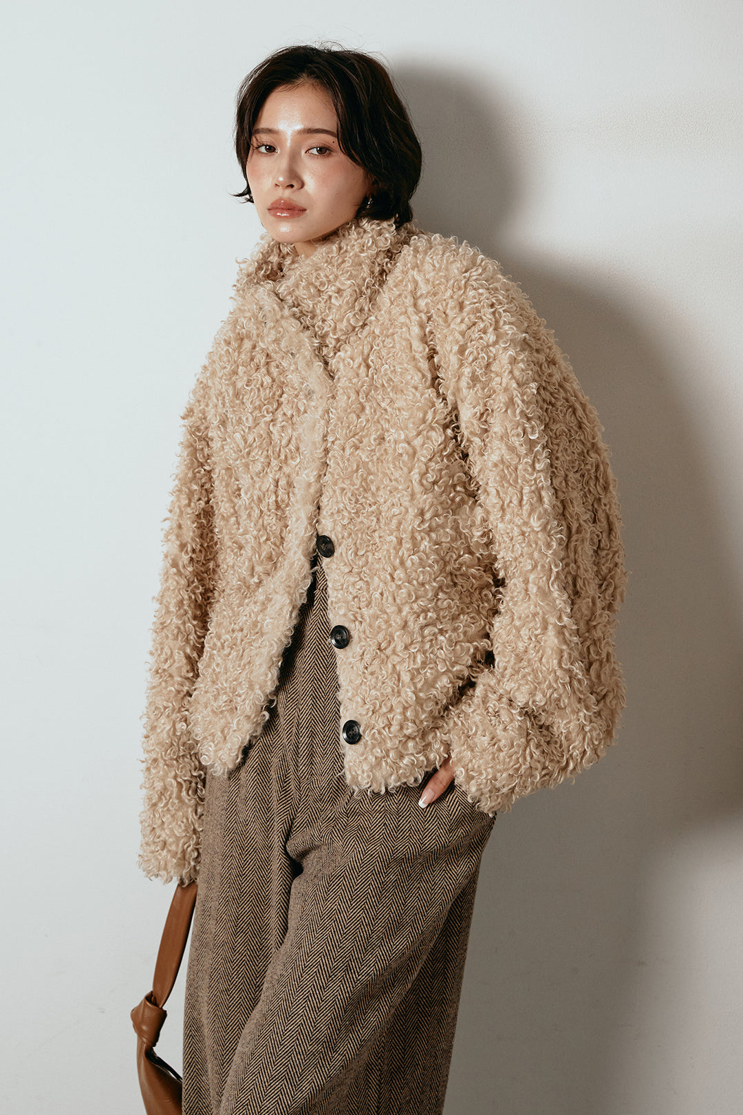 [SET]プードルファーミドルジャケット+クラシックヘリンボーンサロペット(2set)