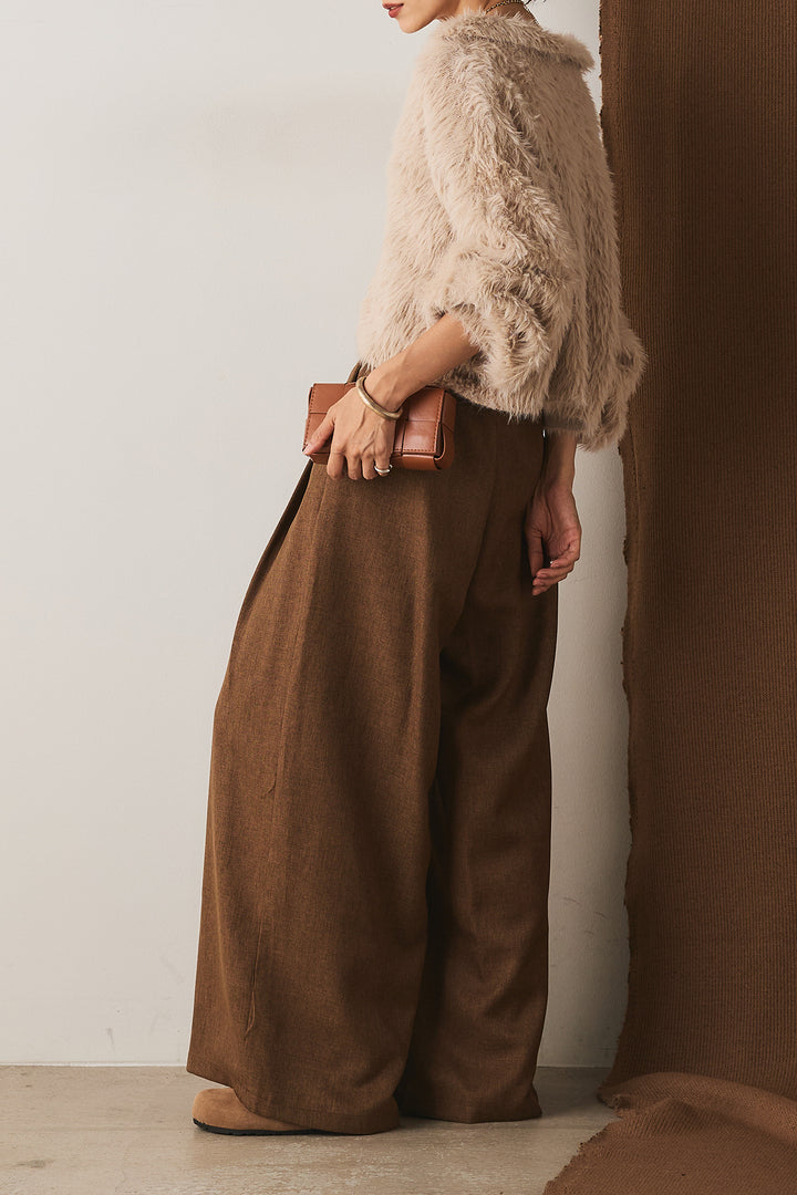 【即納】フェザーヤーン衿付きカーディガン