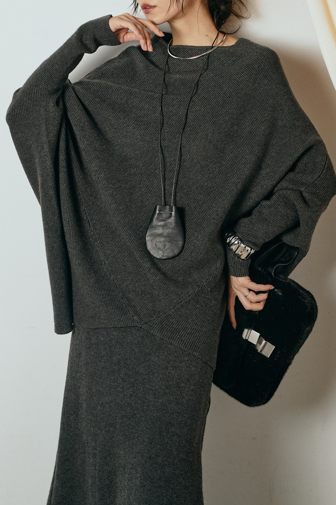 [SET]ドルマンニットスカートSETUP