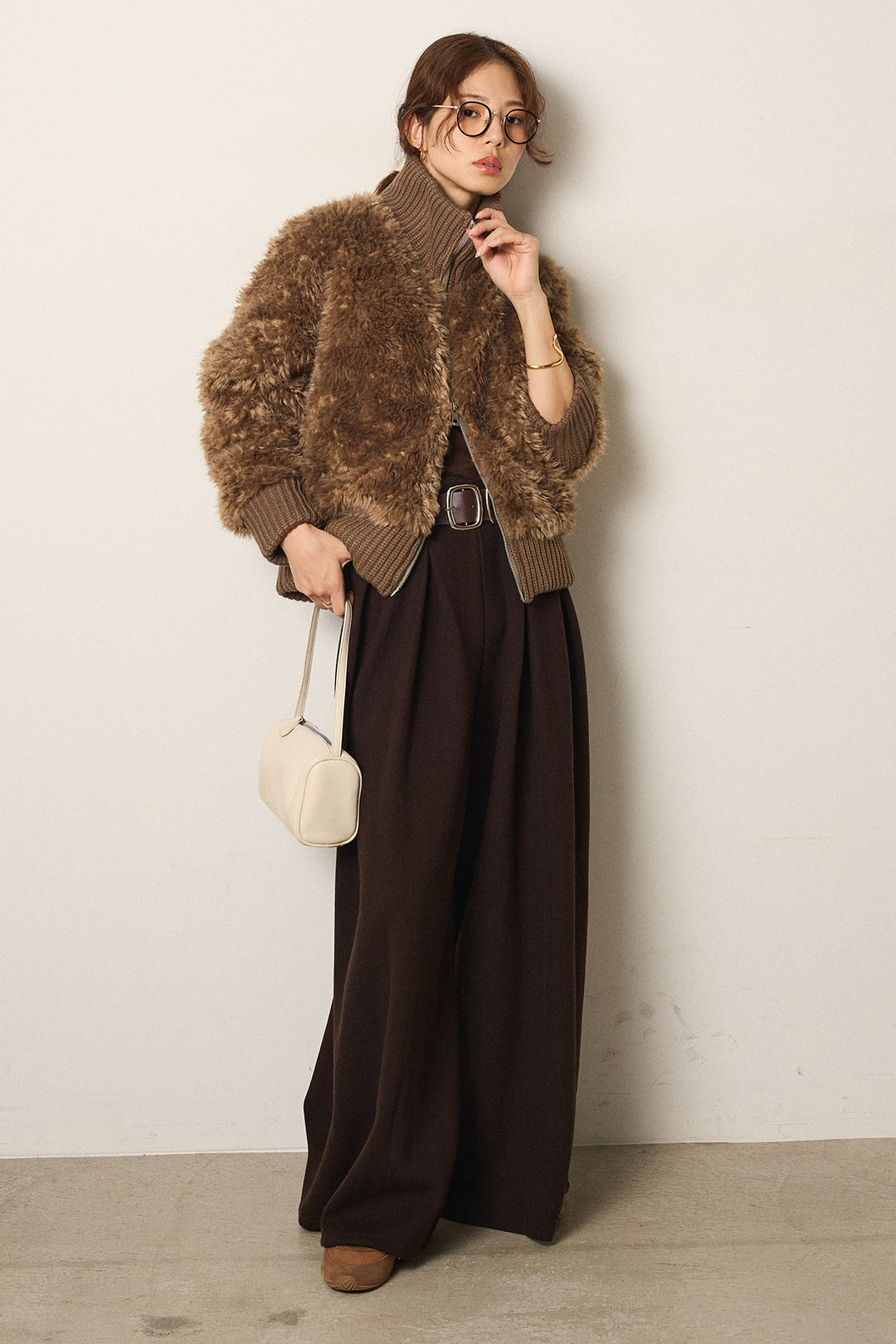 ハイネックボアブルゾン