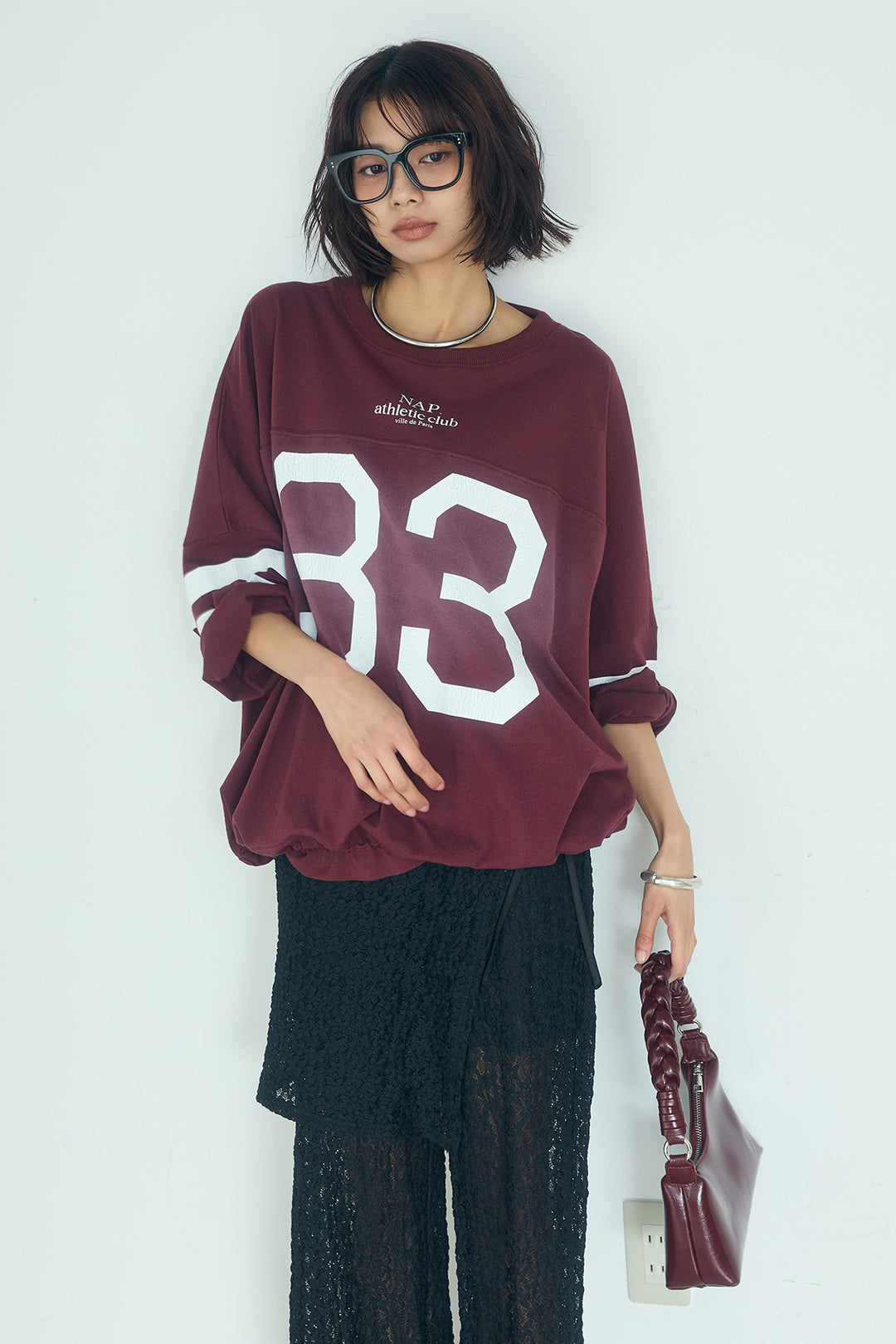 [SET]裾ドロストナンバービッグTシャツ+ストレッチレースパンツ＆ラップスカートセット(2set)