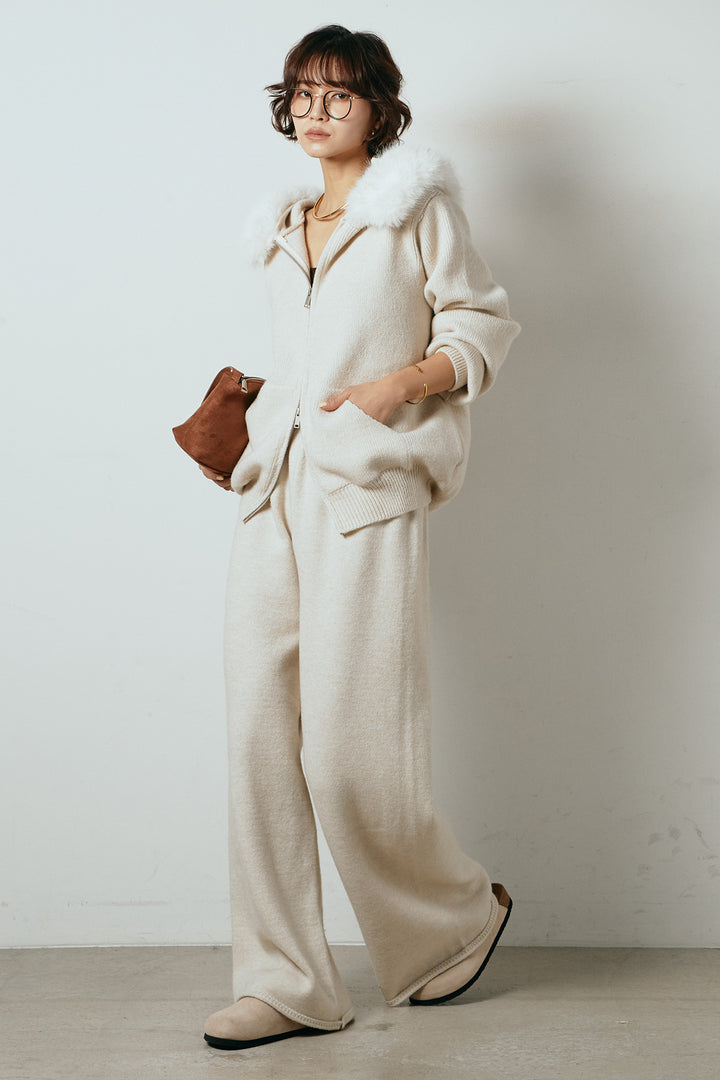 【着回しセット】[SET]ファー付きフーディーニットSETUP+ファー付きフーディーニットSETUP(2set)