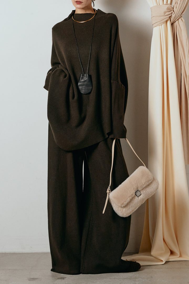 [SET]ポンチョシルエットニットSETUP