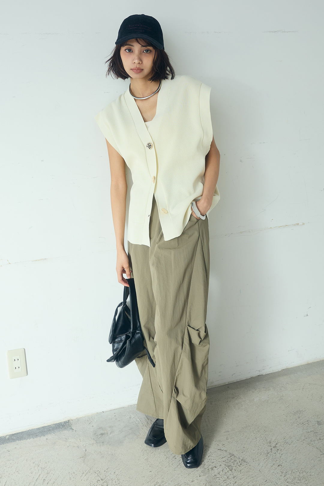 [SET]ポリウーリーメタルボタンベスト+ドライタフタタックバレルパンツ(2set)