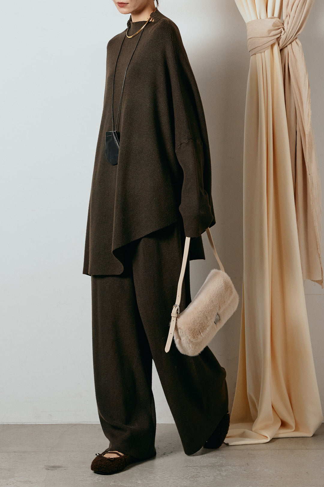 [SET]ポンチョシルエットニットSETUP