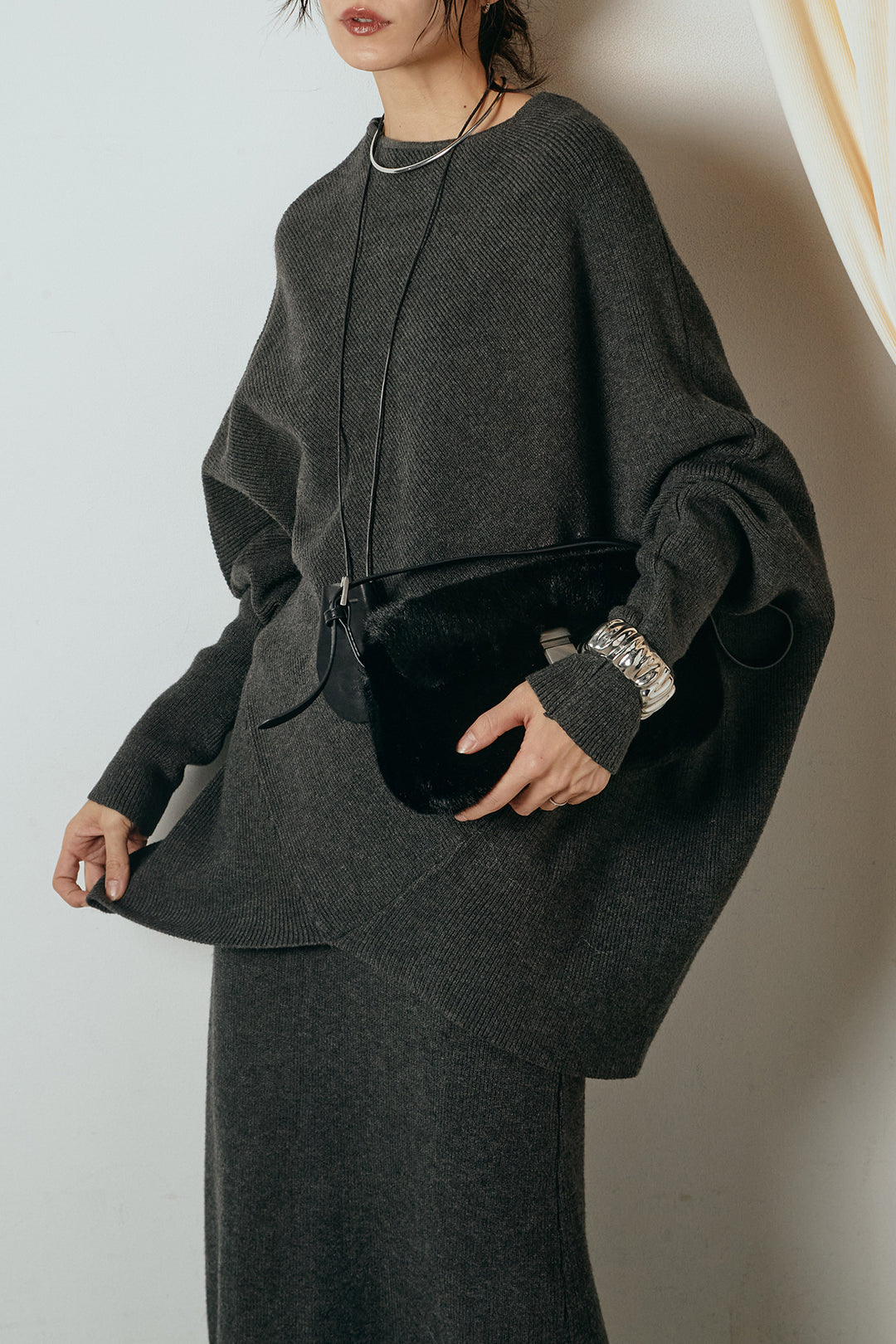 [SET]ドルマンニットスカートSETUP