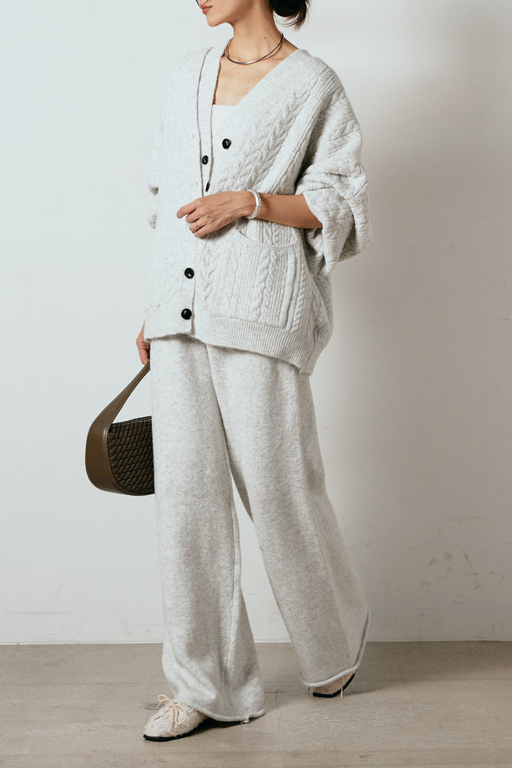 [SET]3ピースフロントボタンニットSETUP