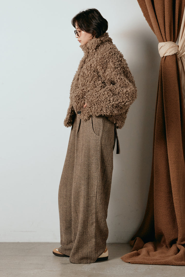 [SET]プードルファーミドルジャケット+クラシックヘリンボーンサロペット(2set)