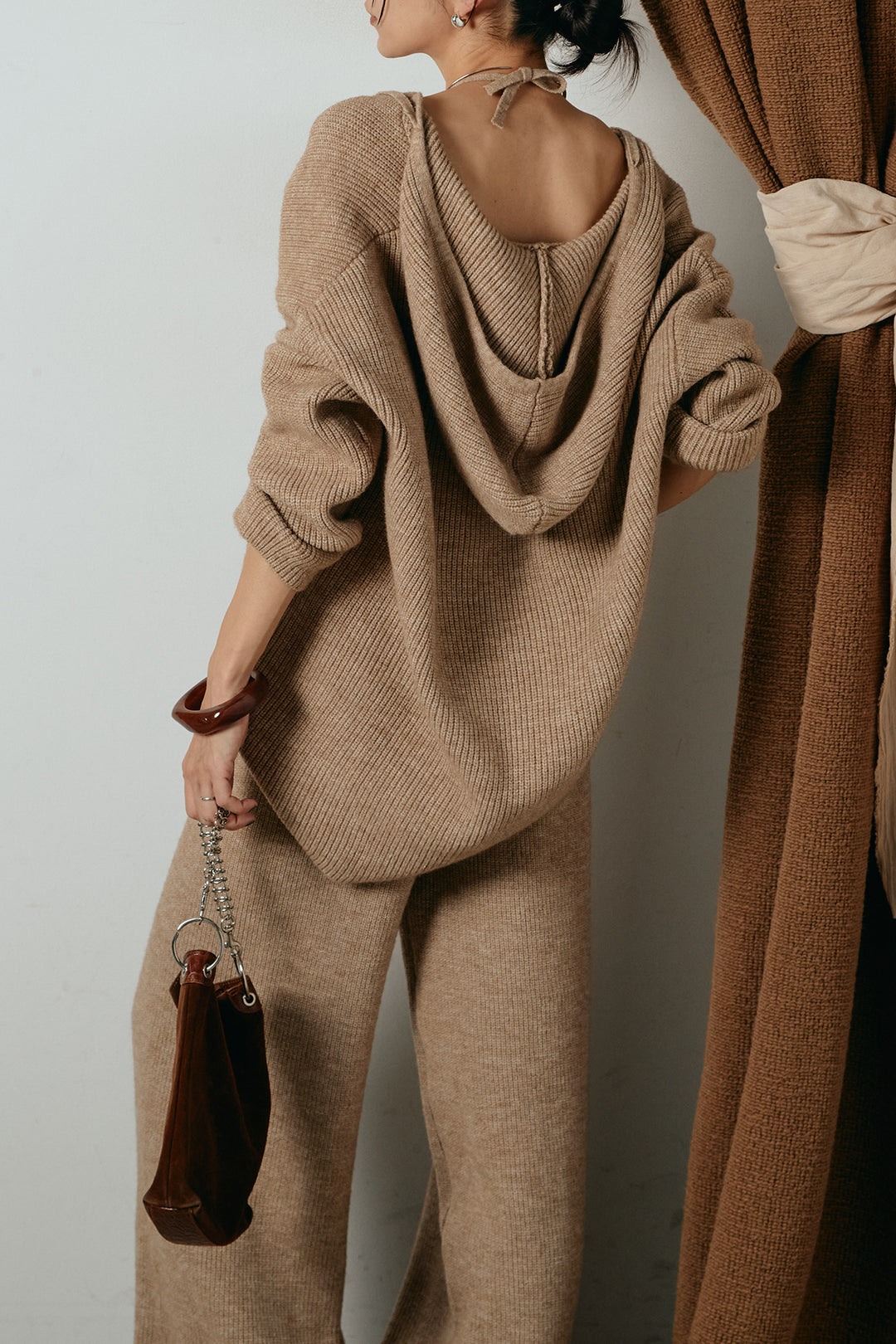 [SET]ホルターネックケーブルニットSETUP