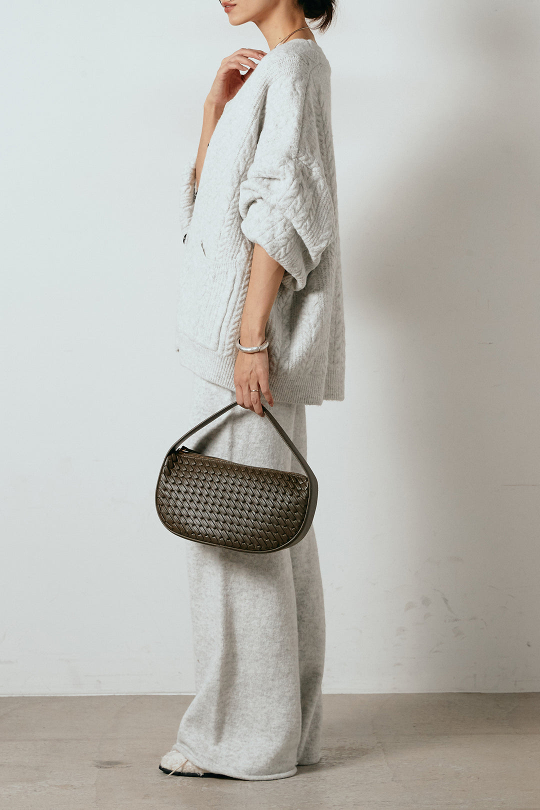 [SET]3ピースフロントボタンニットSETUP