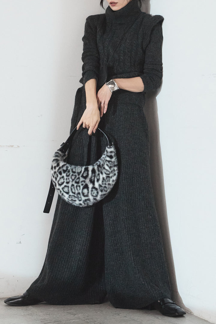 [SET]3ピースハイネックニットベストSETUP