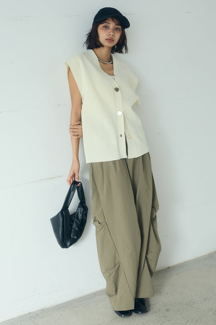 [SET]ポリウーリーメタルボタンベスト+ドライタフタタックバレルパンツ(2set)