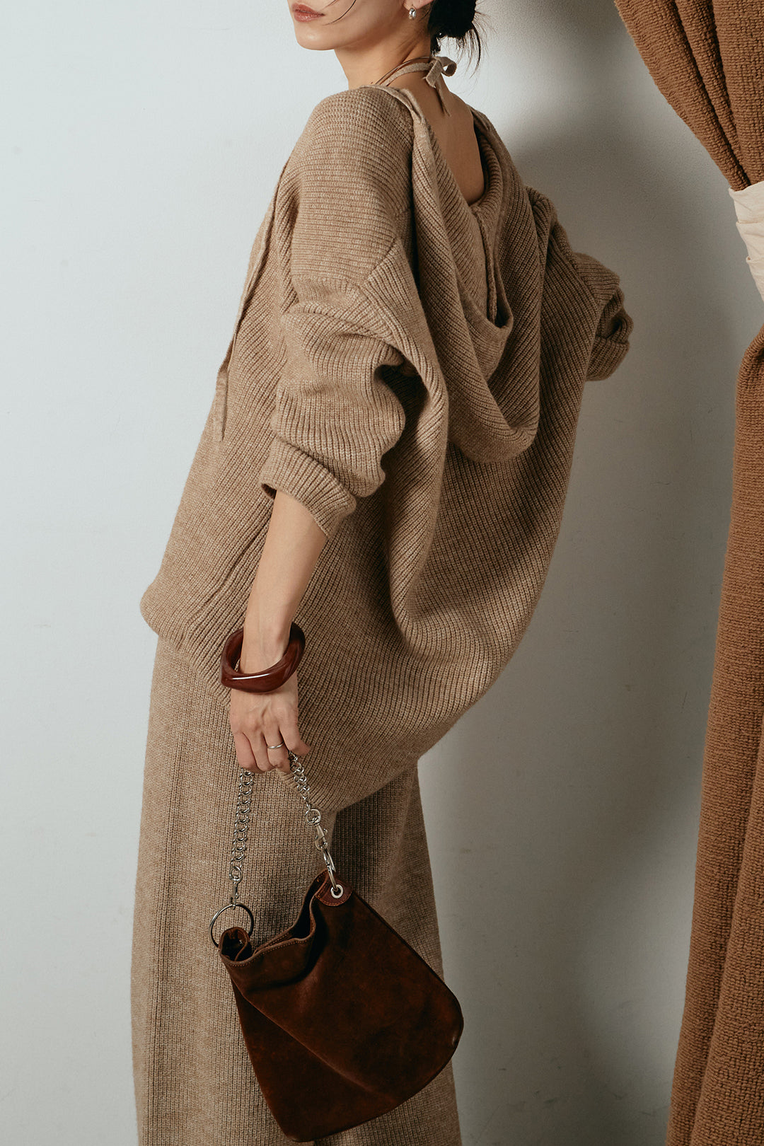 [SET]ホルターネックケーブルニットSETUP