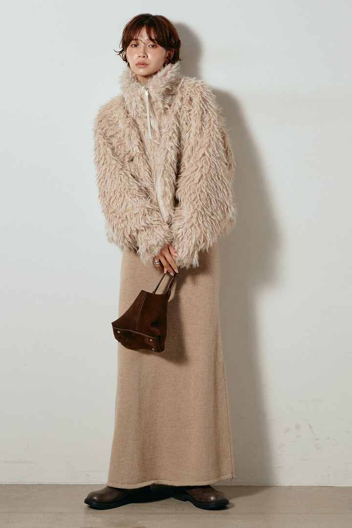 ミックスシープファースタンドブルゾン