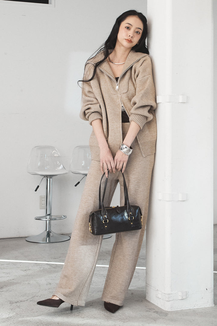 [SET]ビッグカラーダブルジップニットSETUP