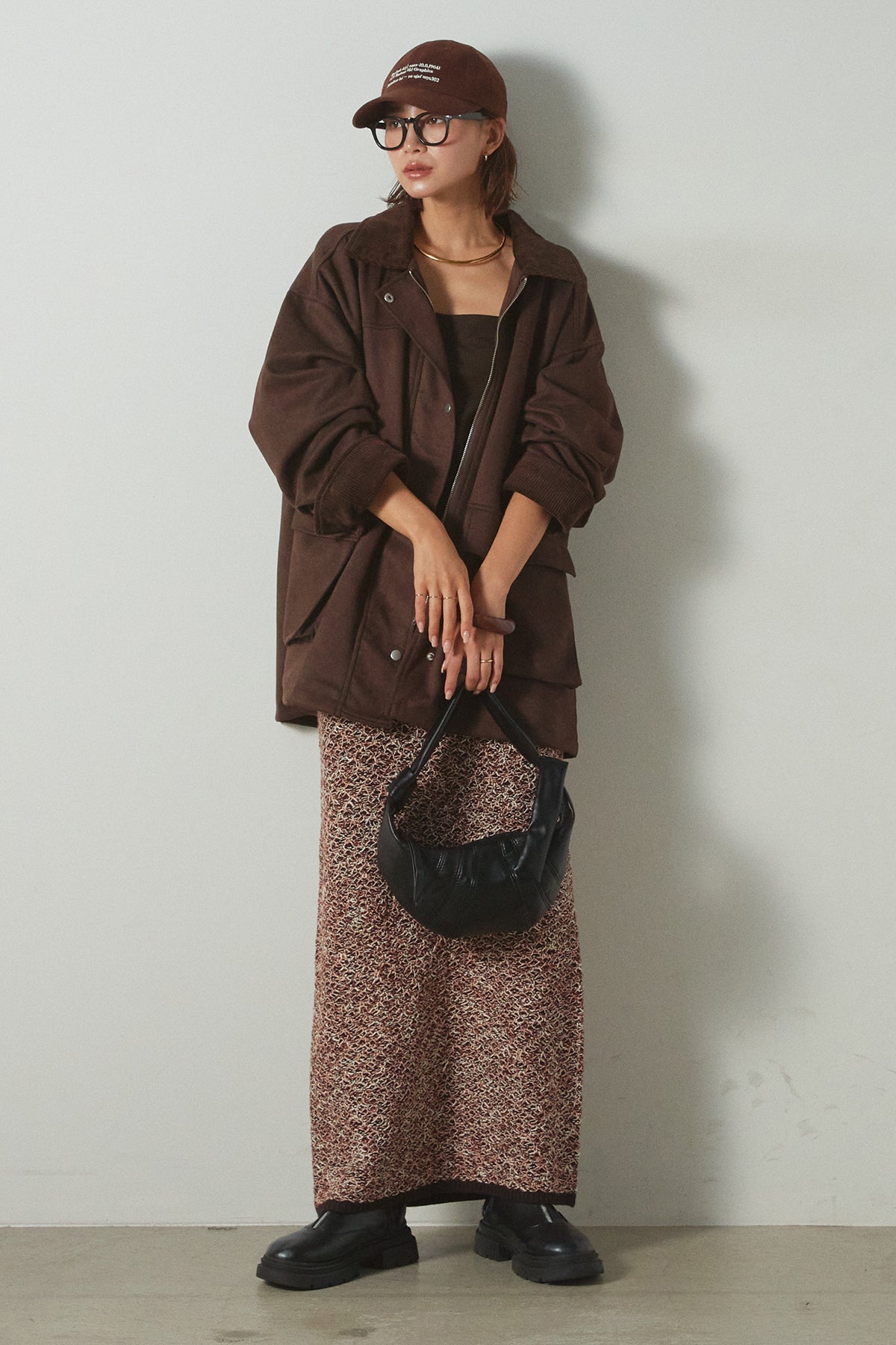 【新品・未使用】ブラウンツイードジャケット コーデュロイ襟付き 7DAYS LOOKS】ツイードジャケット【SALE】 TZW651 :レディース トップス