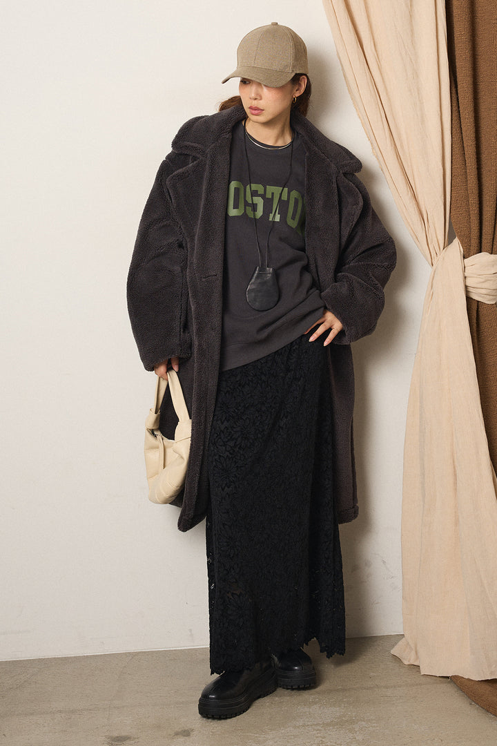 テディボアロングコート