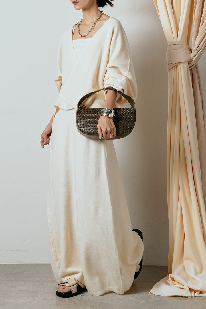 [SET]カシュクールニットカーディガン+ニットロングスカート(2set)