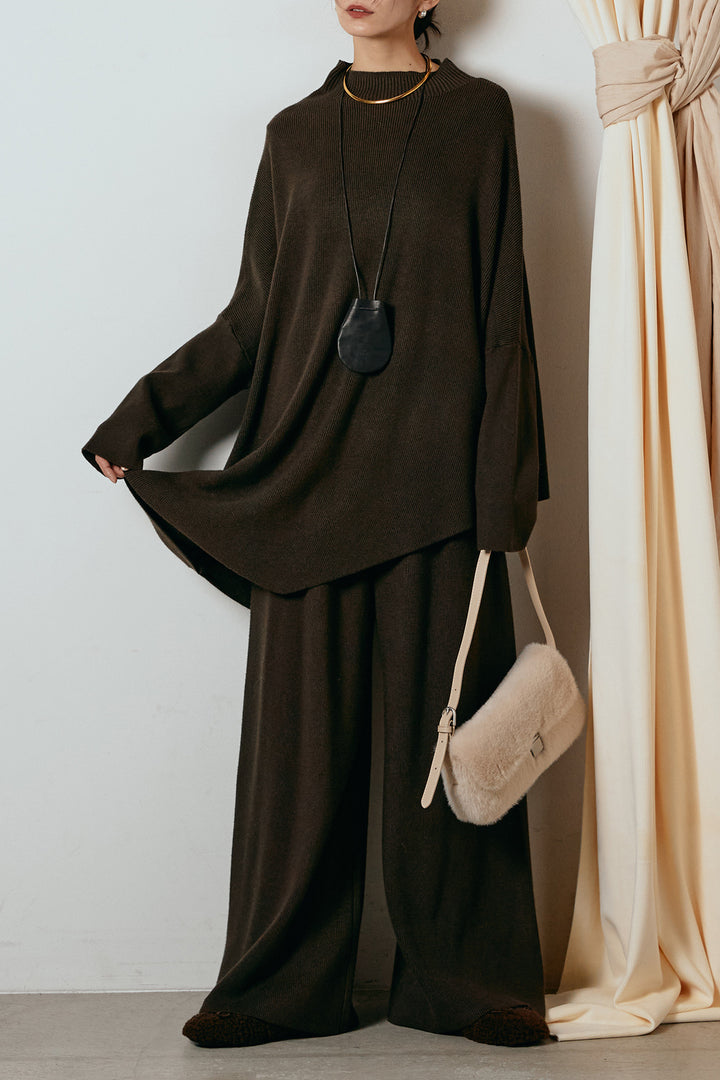 [SET]ポンチョシルエットニットSETUP