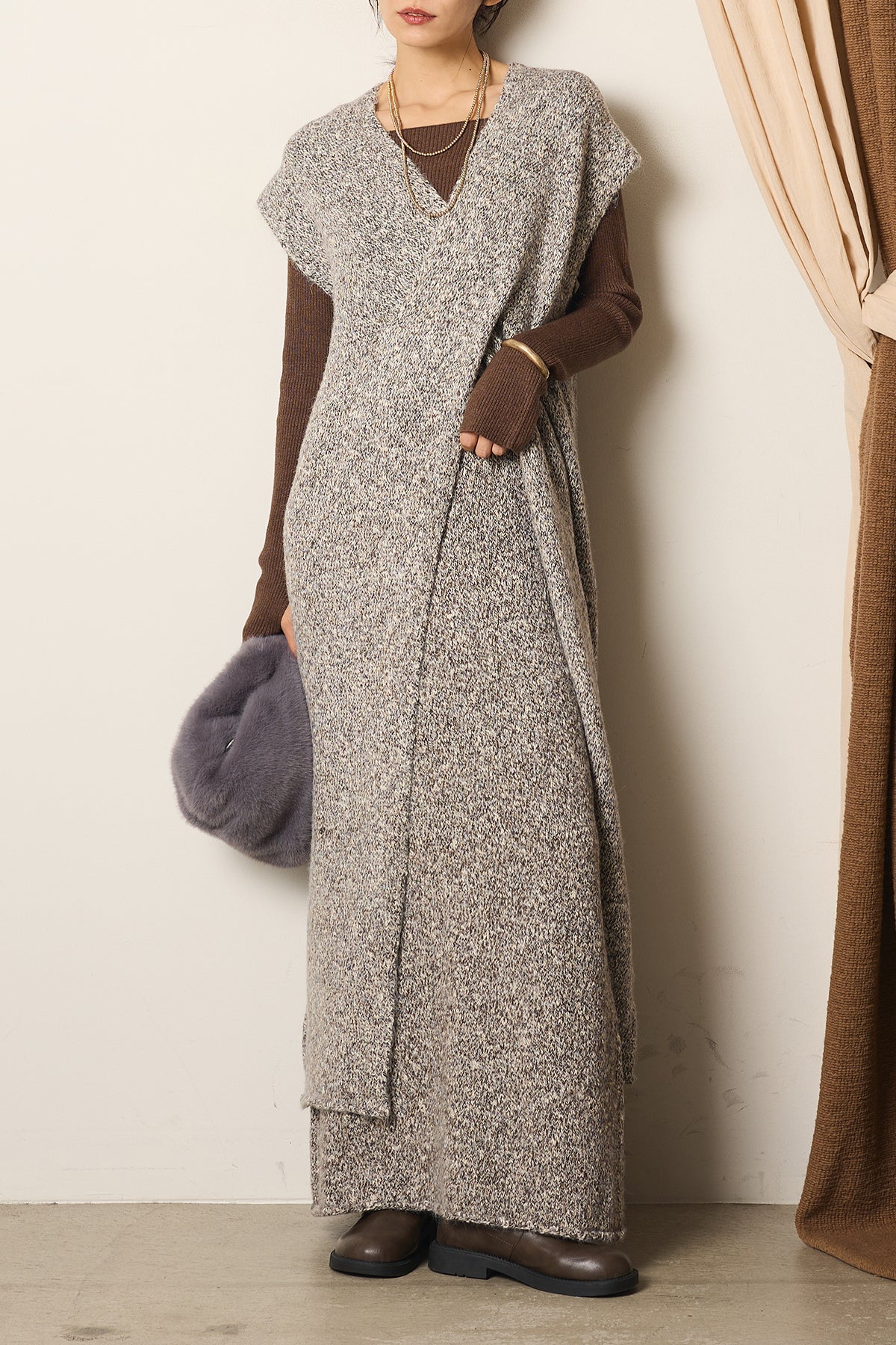 ワンピース Eaphi sukashi knit onepiece Eaphi sukashi knit onepiece