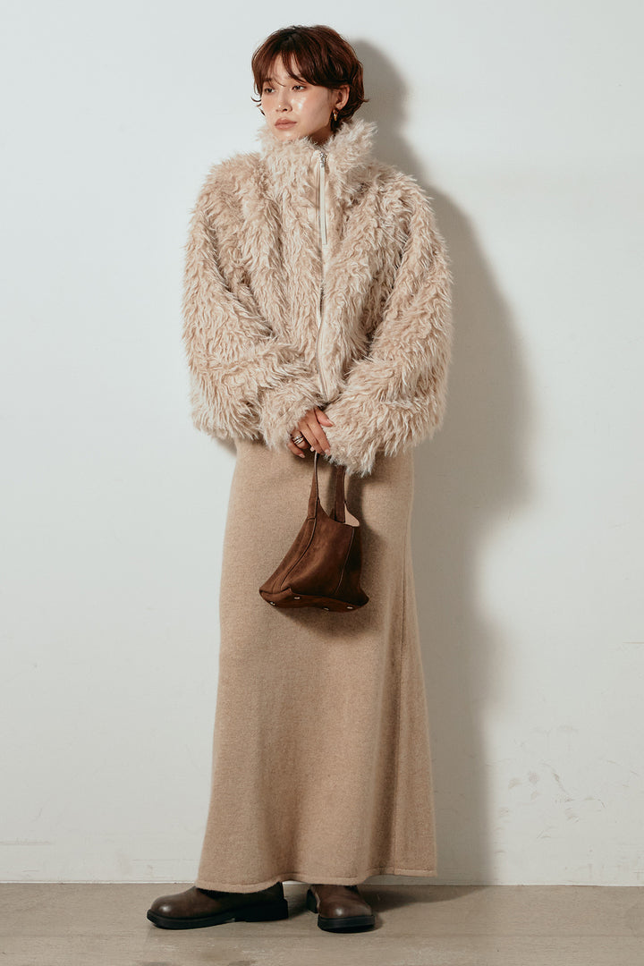 【着回しセット】[SET]ミックスシープファースタンドブルゾン+ミックスシープファースタンドブルゾン(2set)