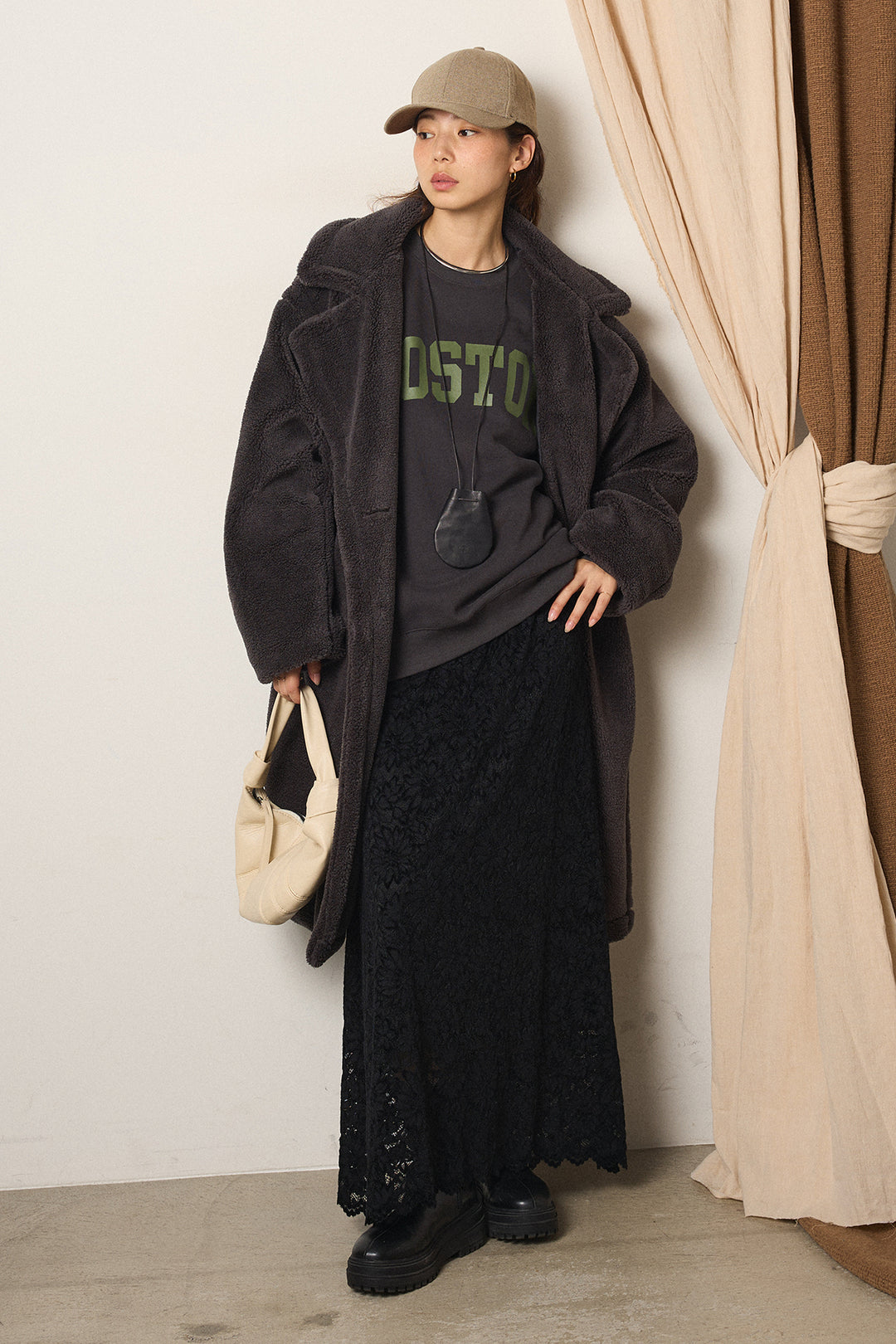 テディボアロングコート