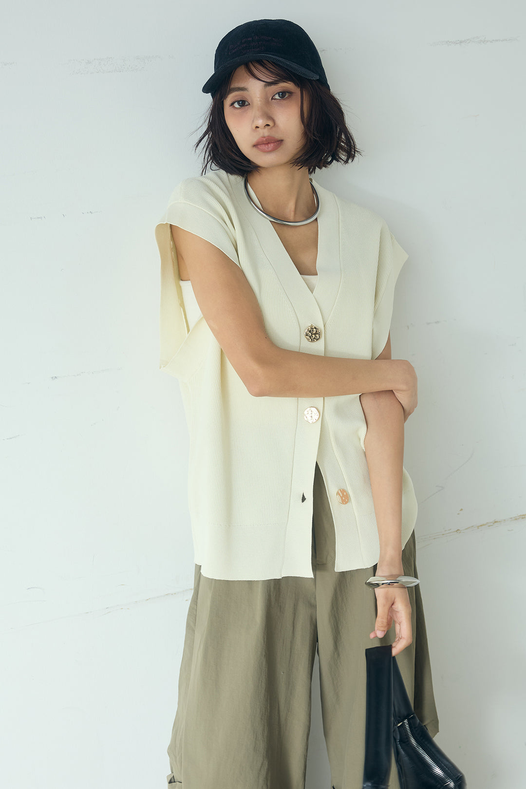 [SET]ポリウーリーメタルボタンベスト+ドライタフタタックバレルパンツ(2set)