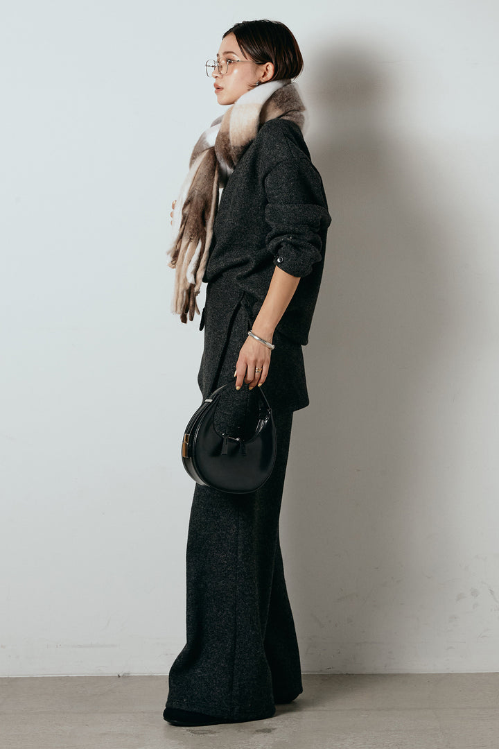 [SET]チェックマフラー付きニットSETUP