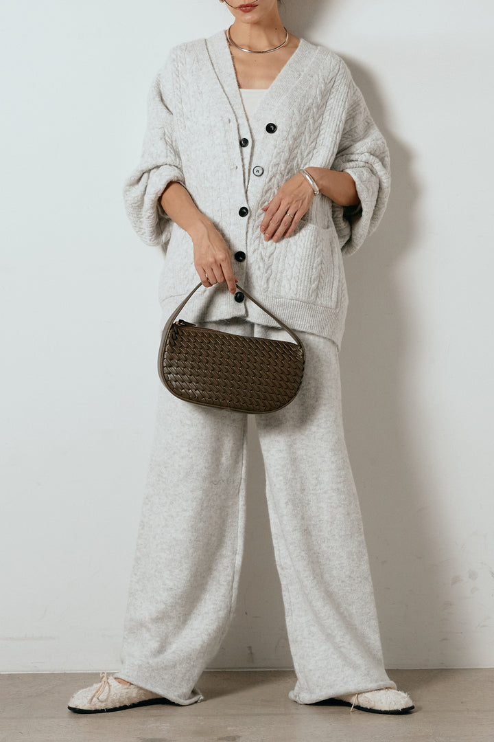 [SET]3ピースフロントボタンニットSETUP