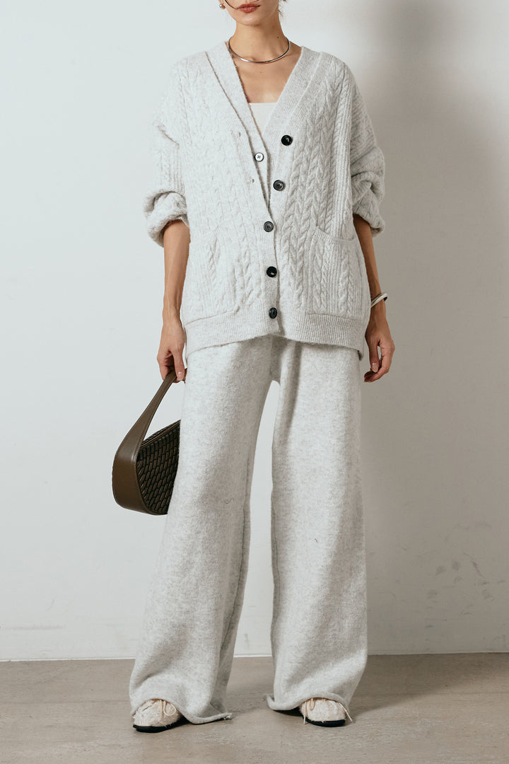 [SET]3ピースフロントボタンニットSETUP