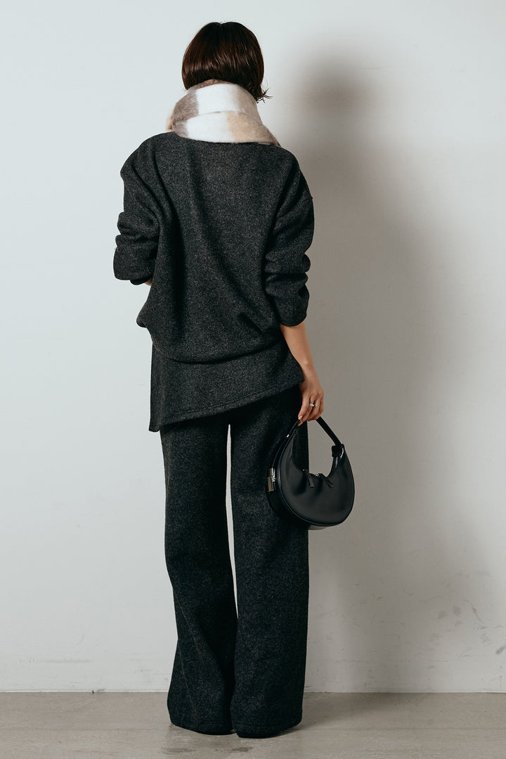 [SET]チェックマフラー付きニットSETUP