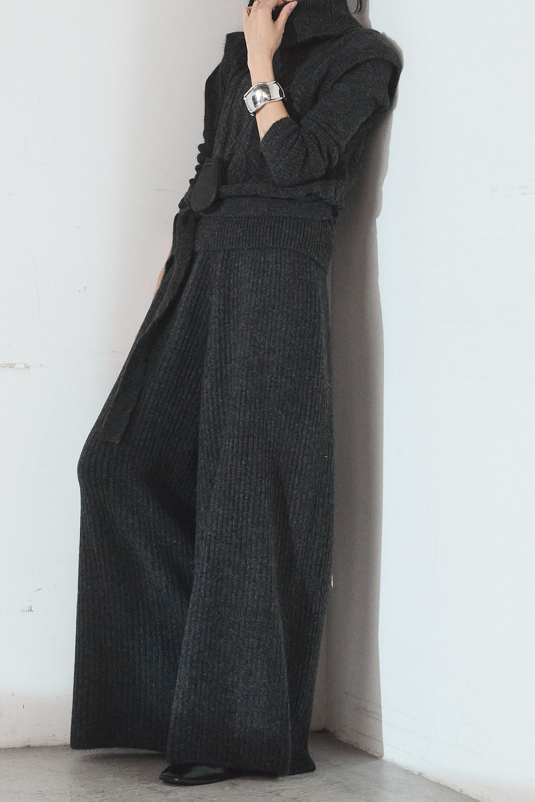 [SET]3ピースハイネックニットベストSETUP