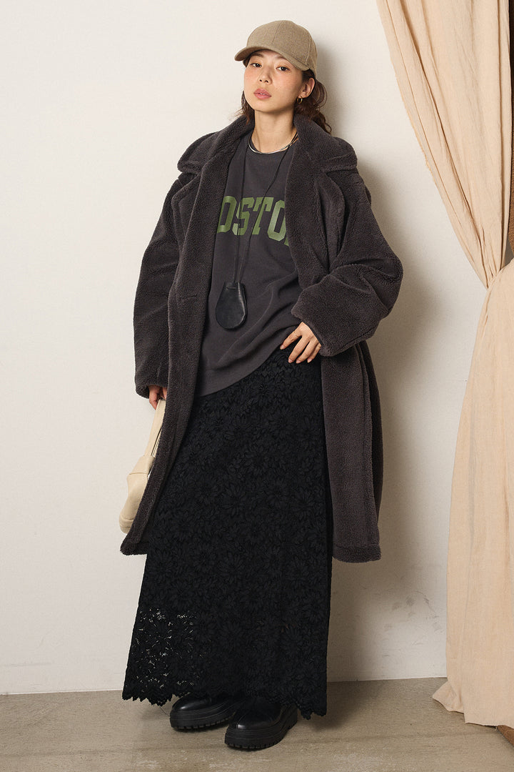 テディボアロングコート