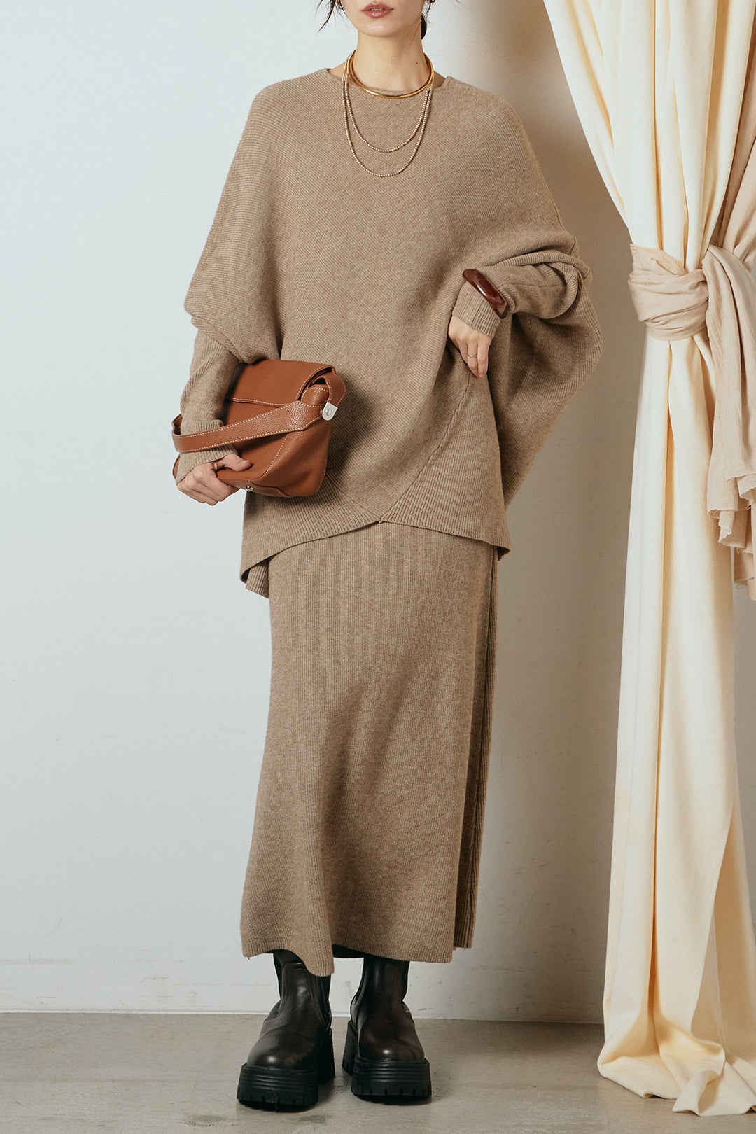 [SET]ドルマンニットスカートSETUP