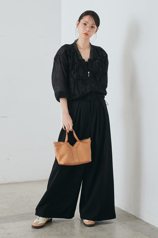 【着回しセット】[SET]モチーフ付きシアーブルゾン+モチーフ付きシアーブルゾン(2set)