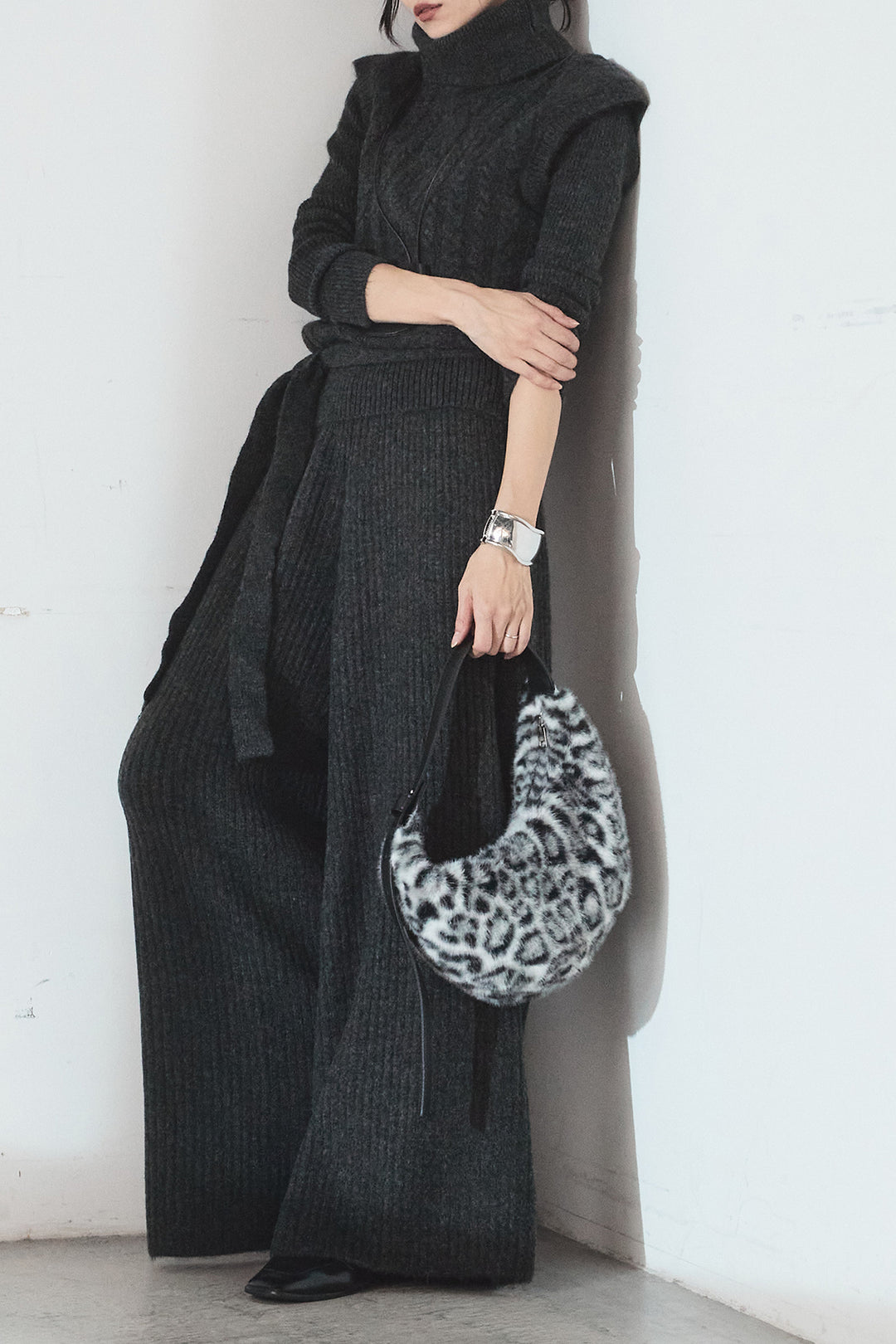 [SET]3ピースハイネックニットベストSETUP