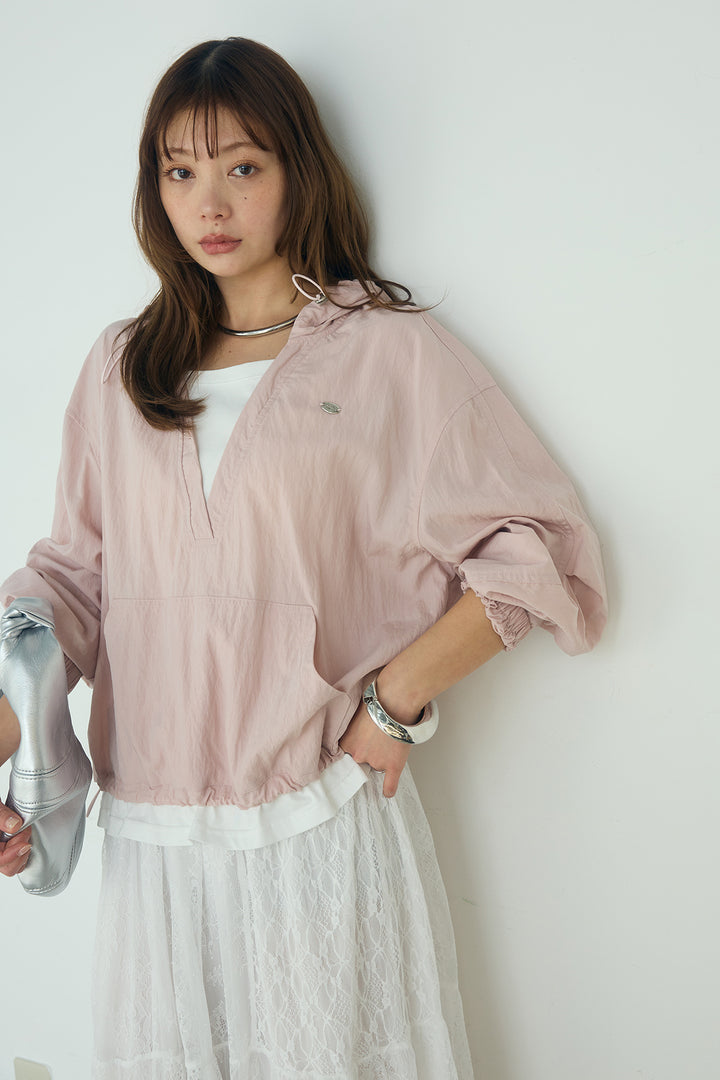 [SET]レイヤードデザインフーディートップス+ひげレース切替ロング丈スカート(2set)