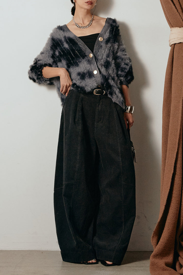 【着回しセット】[SET]タイダイ柄シャギーニットカーディガン+タイダイ柄シャギーニットカーディガン(2set)