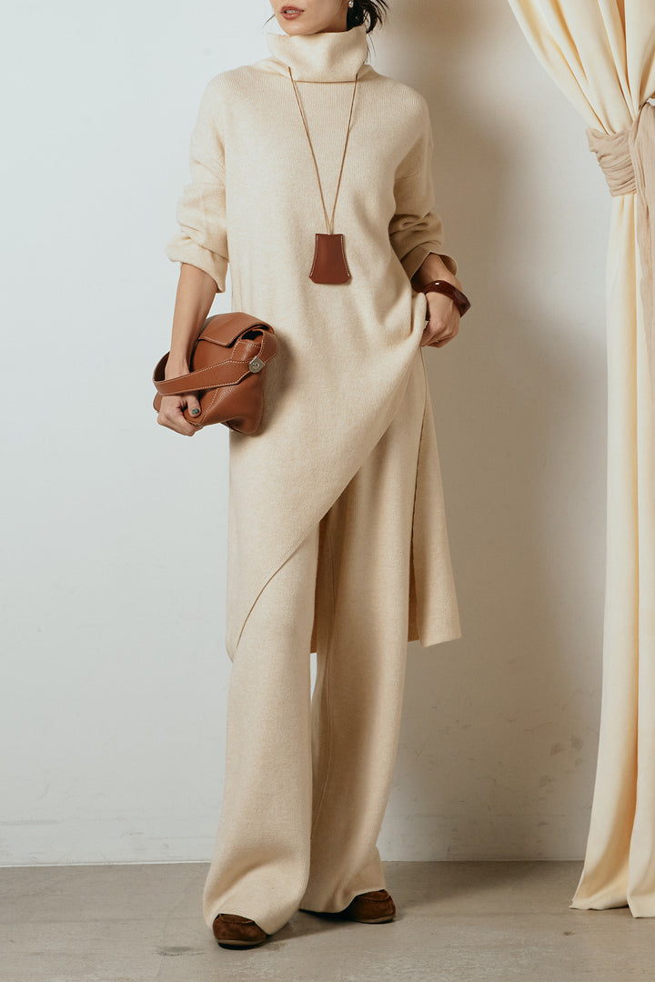 [SET]裾アシンメトリーニットSETUP