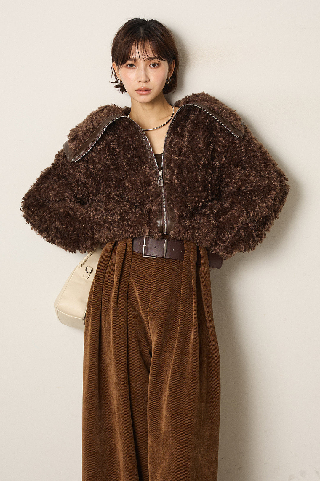 ビッグカラープードルボアアウター