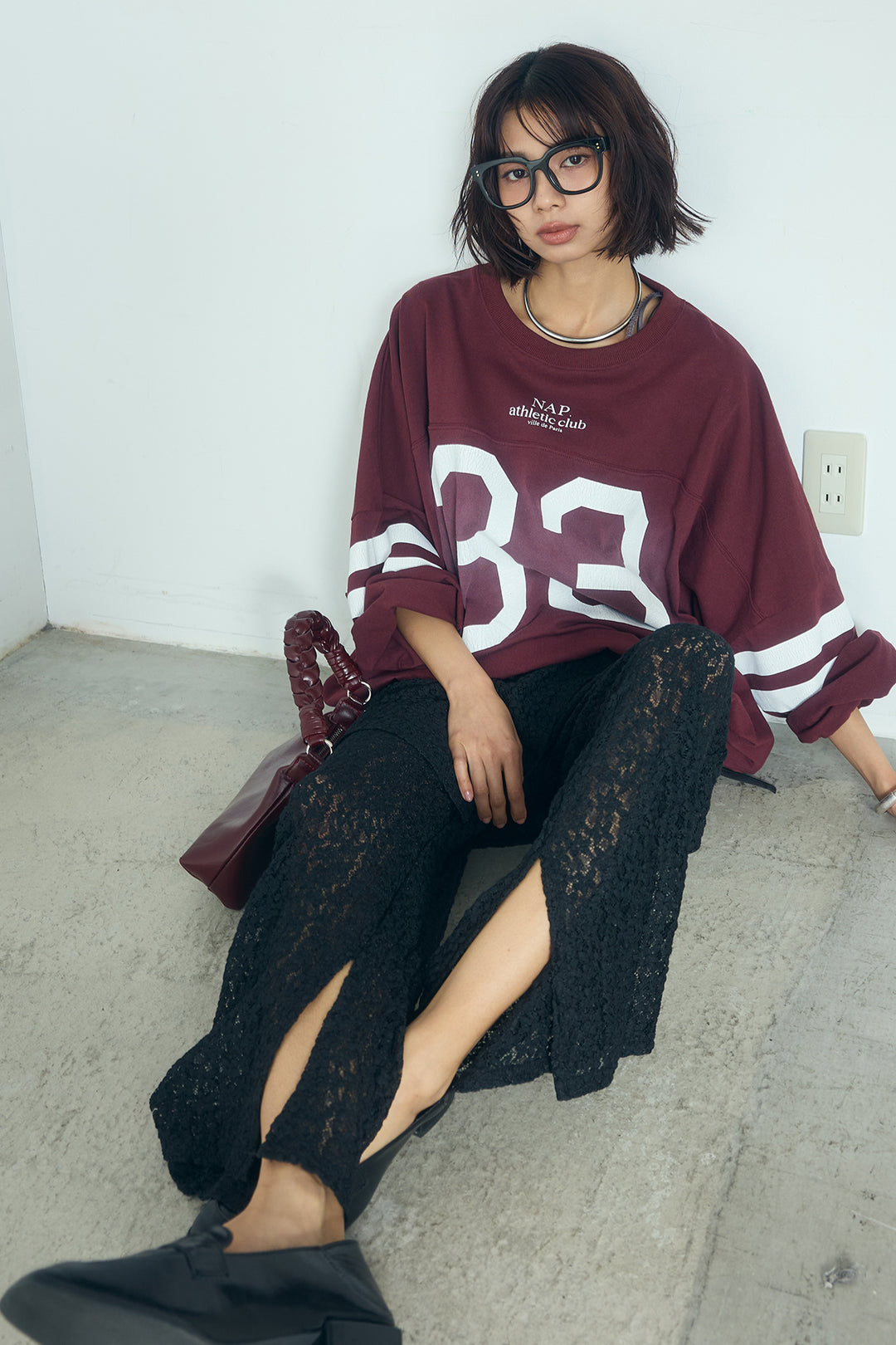 [SET]裾ドロストナンバービッグTシャツ+ストレッチレースパンツ＆ラップスカートセット(2set)