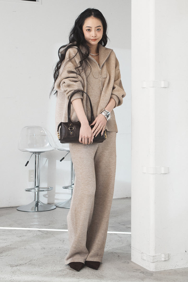 【着回しセット】[SET]ビッグカラーダブルジップニットSETUP+ビッグカラーダブルジップニットSETUP(2set)