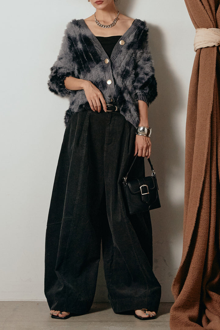 【着回しセット】[SET]タイダイ柄シャギーニットカーディガン+タイダイ柄シャギーニットカーディガン(2set)