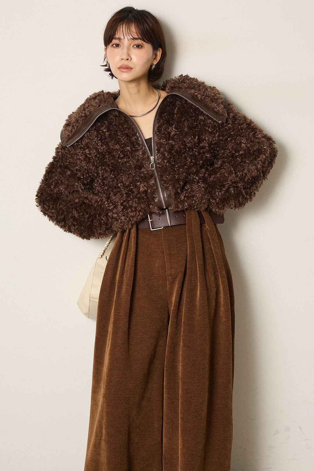 ビッグカラープードルボアアウター