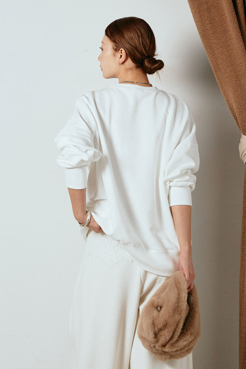 [SET]フロントロゴスウェットプルオーバー+カップ付きレースドッキングキャミソール(2set)