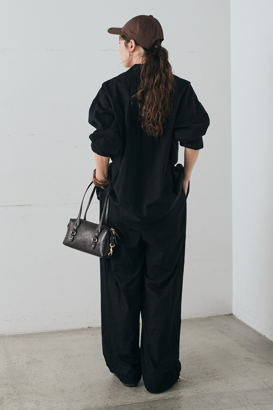 [SET]刺繍ローンオープンカラーシャツ+刺繍ローンタックイージーパンツ(2set)