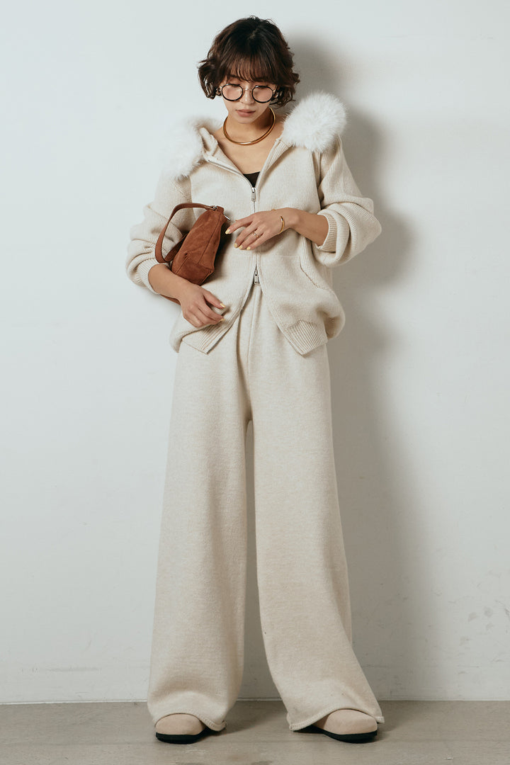 [SET]ファー付きフーディーニットSETUP