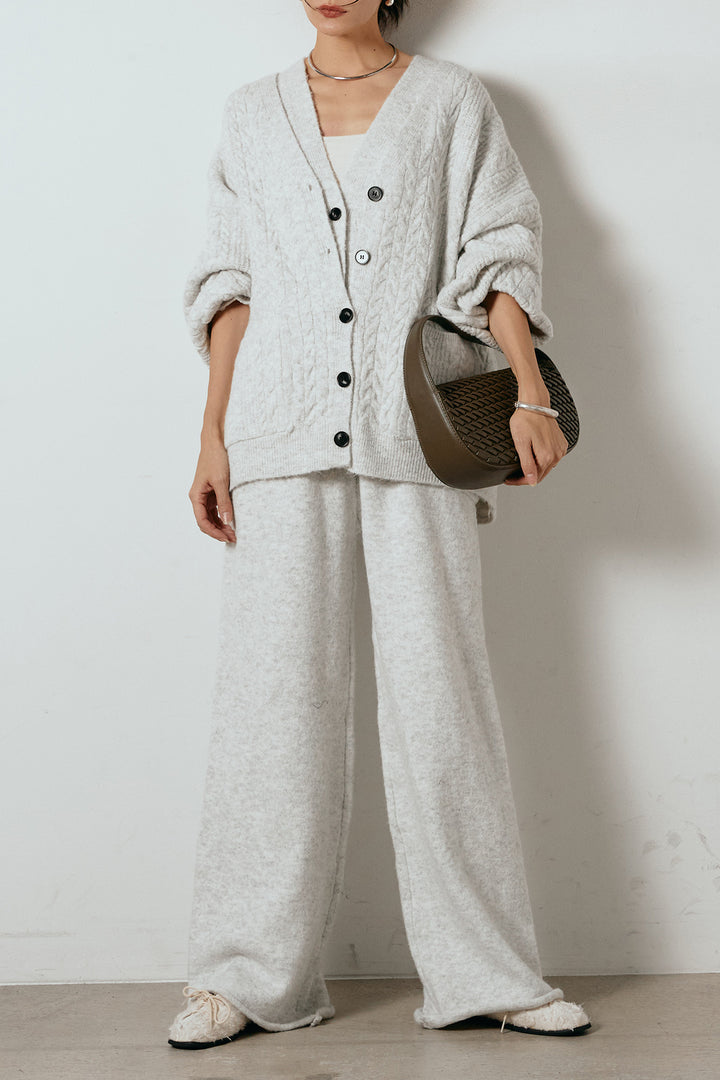 [SET]3ピースフロントボタンニットSETUP